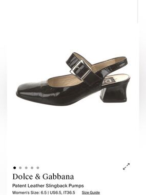 Dolce & Gabbana Black Patent Leather Slingback Pump